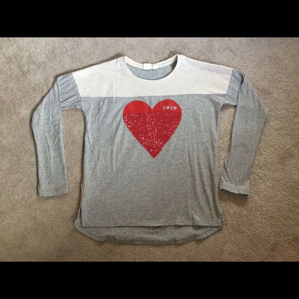 Gap Girl’s XXL sequined Cotton long sleeved top